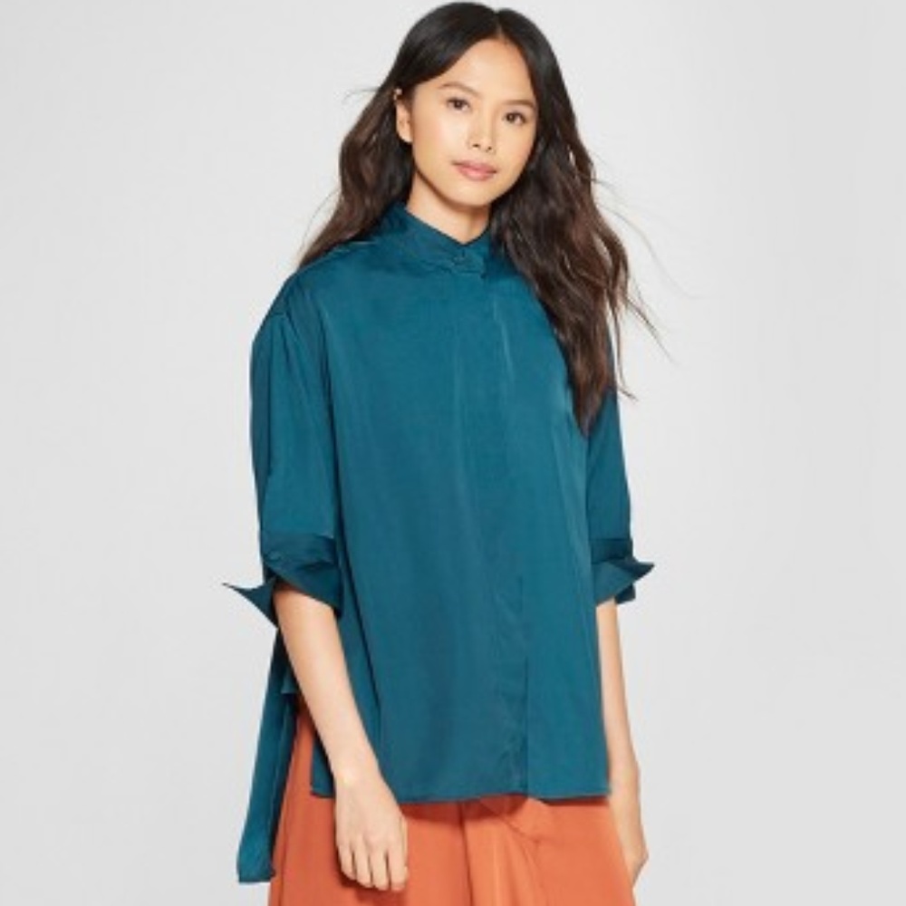Who What Wear | Oversized Silky Tunic Top